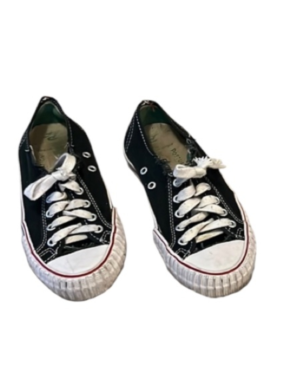 PF Flyers Womens Vintage Rubber Toe Slip On Lace Up Sneakers  Sz 7.5